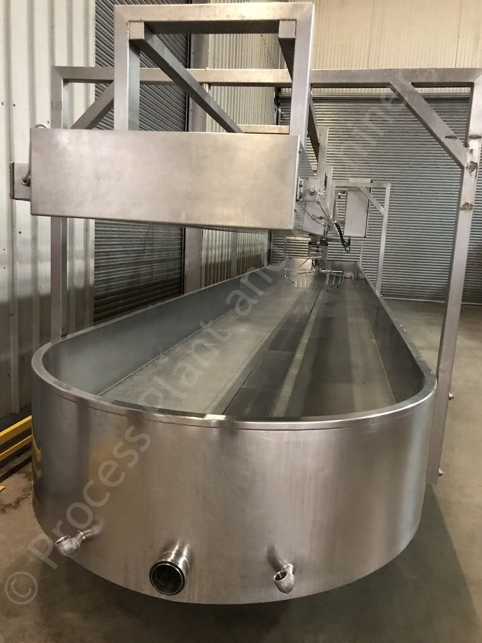 Used 8,500 Ltr GEA Damrow Stainless Steel Cheese/Curd Draining Table